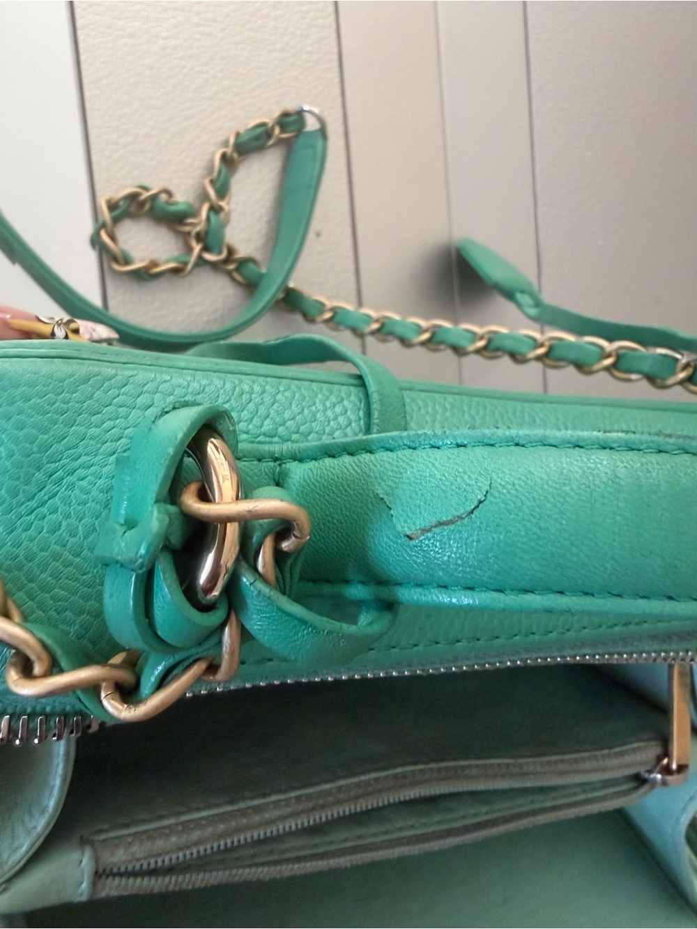 CHANEL GREEN CAVIAR CC FILIGREE MEDIUM VANITY CASE CROSSBODY BAG - Picture 8 of 13